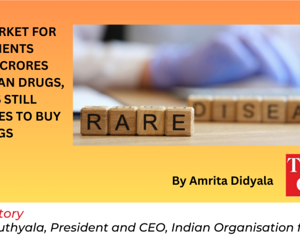 The following excerpt is from a Times of India news story dated June 23, 2024, discussing the unavailability of orphan drugs in India, featuring Prof. Ramaiah Muthyala, CEO & President of IORD.