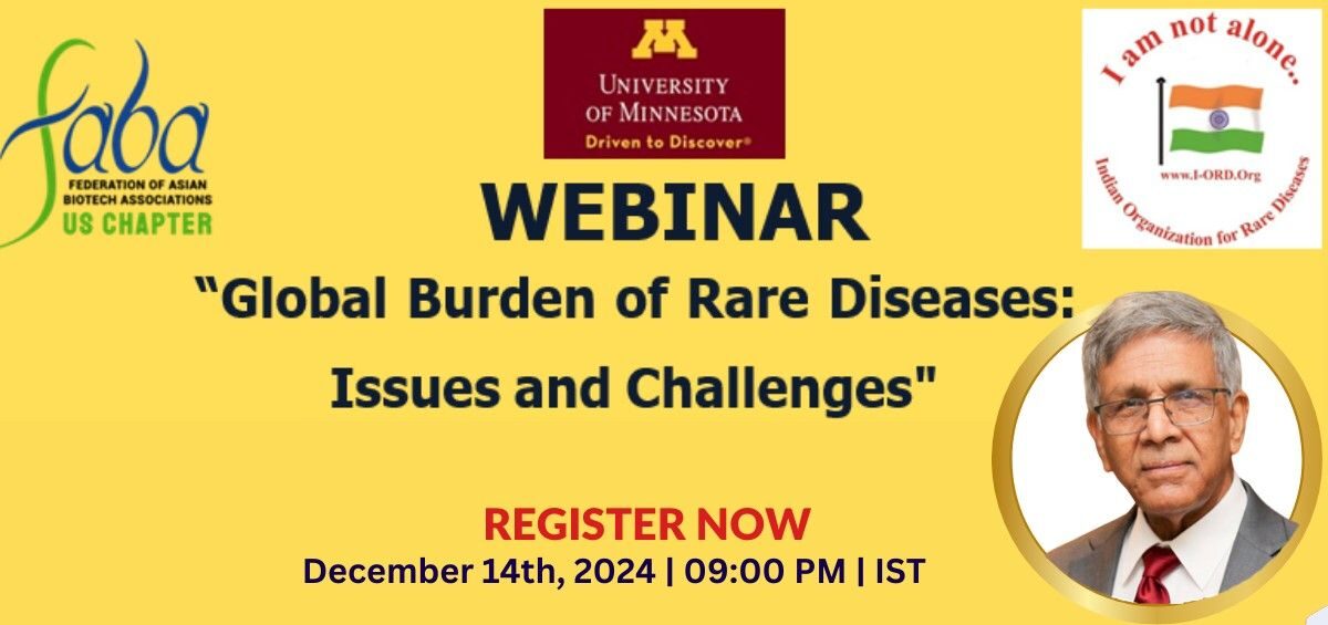 IORD Webinar on Global Burden of Rare Diseases: Issues and Challenges